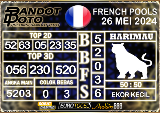 Prediksi Togel French Pools 26 MEI 2024