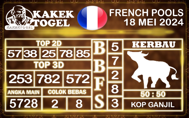 Prediksi Togel French Pools 18 Mei 2024