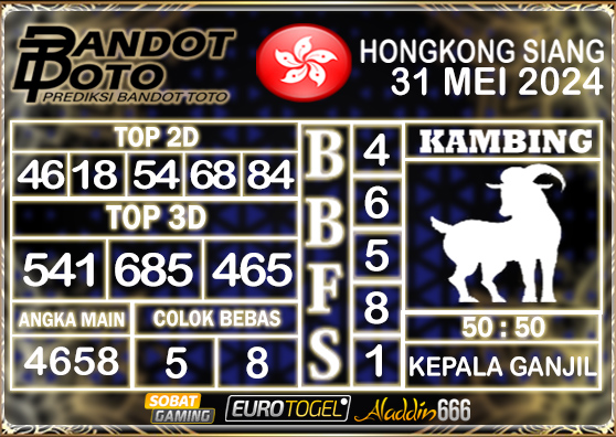 Prediksi Togel HK Siang 31 MEI 2024