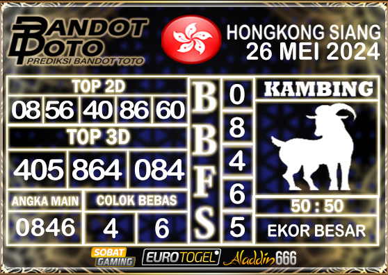 Prediksi Togel HK Siang 26 MEI 2024