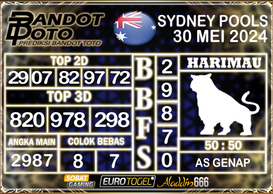 Prediksi Togel Sydney Pools 30 MEI 2024