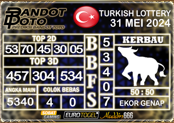 Prediksi Togel Turkey Pools 31 MEI 2024