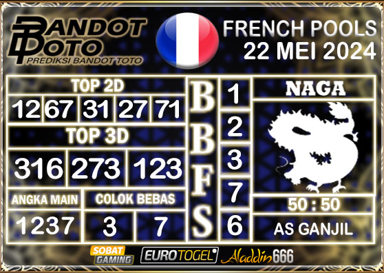 Prediksi Togel French Pools 22 MEI 2024