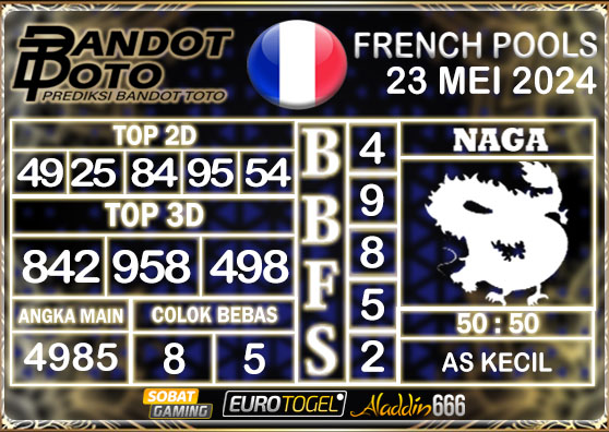 Prediksi Togel French Pools 23 MEI 2024