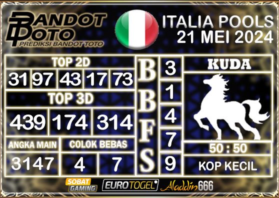 Prediksi Togel Italia Pools 21 MEI 2024