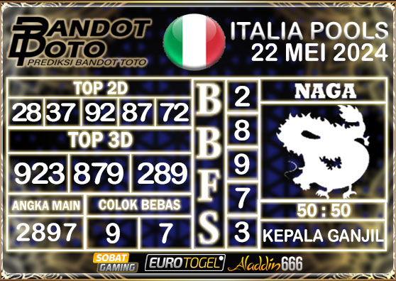 Prediksi Togel Italia Pools 22 MEI 2024