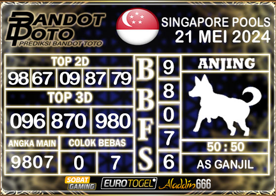 Prediksi Togel Singapore Pools 21 MEI 2024