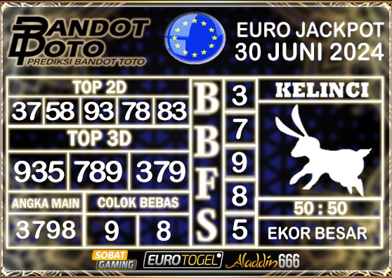 Prediksi Togel Euro Pools 30 JUNI 2024