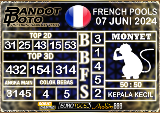 Prediksi Togel French Pools 07 JUNI 2024