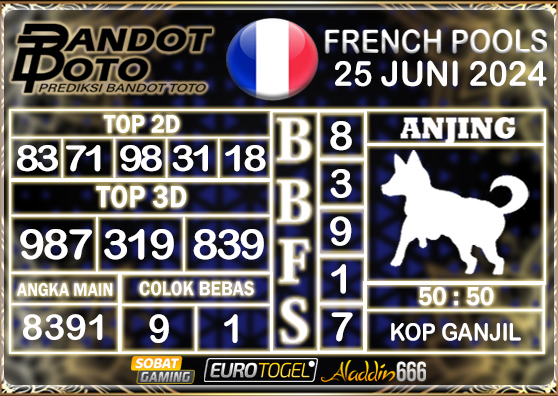 Prediksi Togel French Pools 26 JUNI 2024