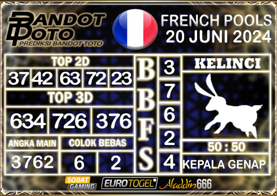 Prediksi Togel French Pools 20 JUNI 2024