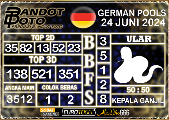 Prediksi Togel German Pools 24 JUNI 2024