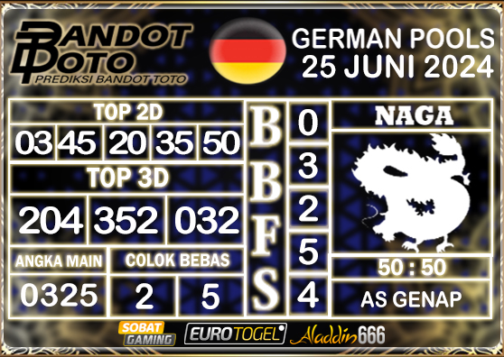 Prediksi Togel German Pools 26 JUNI 2024