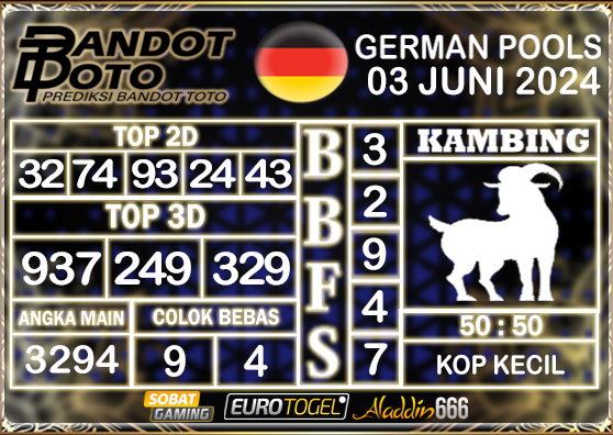 Prediksi Togel German Pools 03 JUNI 2024