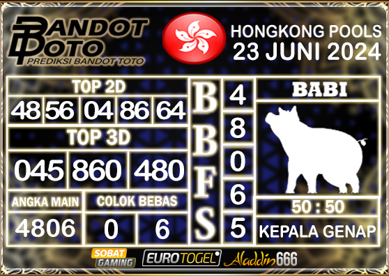 Prediksi Togel Hongkong Pools 23 JUNI 2024