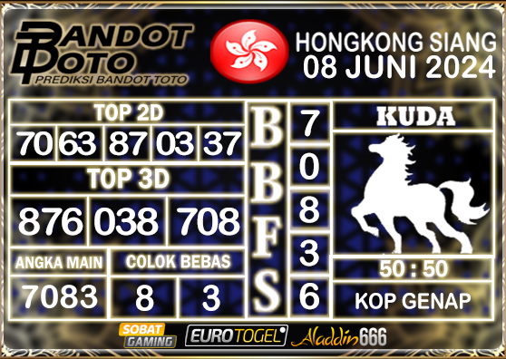 Prediksi Togel HK Siang 08 JUNI 2024