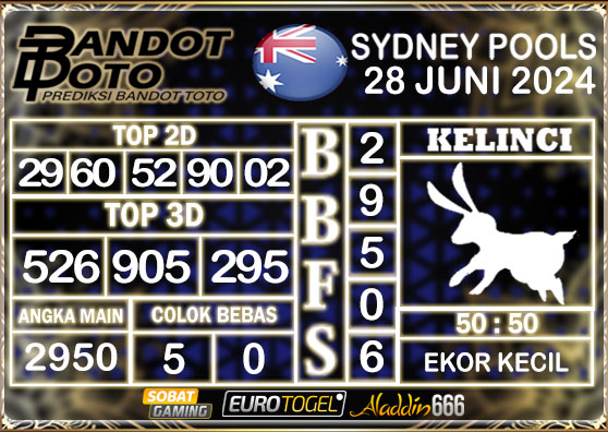 Prediksi Togel Sydney Pools 28 JUNI 2024