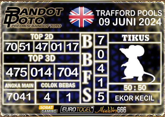 Prediksi Togel Trafford Pools 09 JUNI 2024