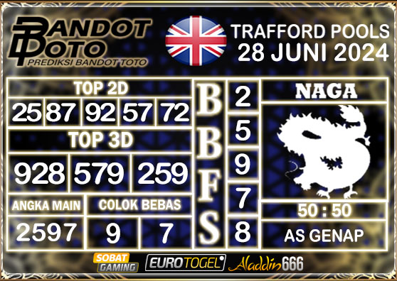 Prediksi Togel Trafford Pools 28 JUNI 2024