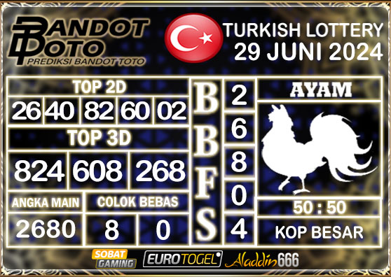 Prediksi Togel Turkey Pools 29 JUNI 2024