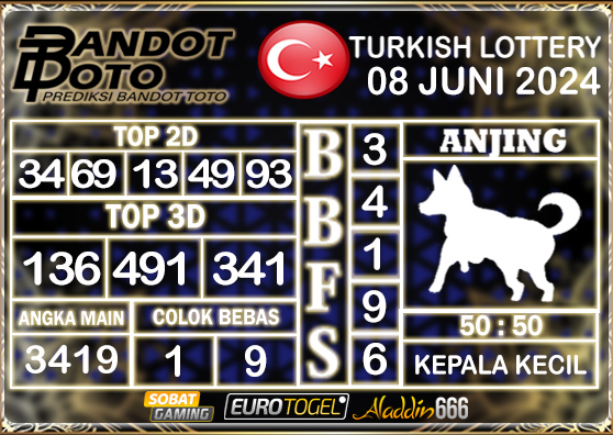 Prediksi Togel Turkey Pools 08 JUNI 2024