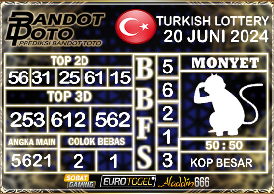 Prediksi Togel Turkey Pools 20 JUNI 2024