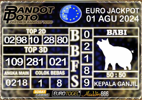 Prediksi Togel Euro Pools 01 AGUSTUS 2024