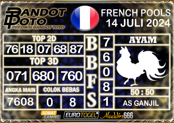 Prediksi Togel French Pools 14 Juli 2024