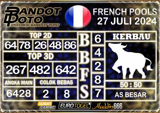 Prediksi Togel Prancis Pools 27 Juli 2024