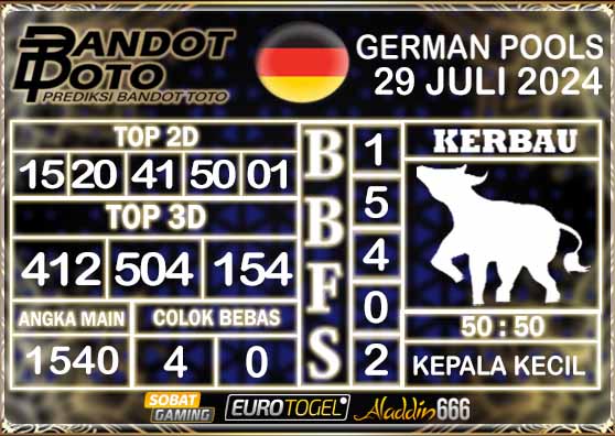 Prediksi Togel German Pools 29 Juli 2024