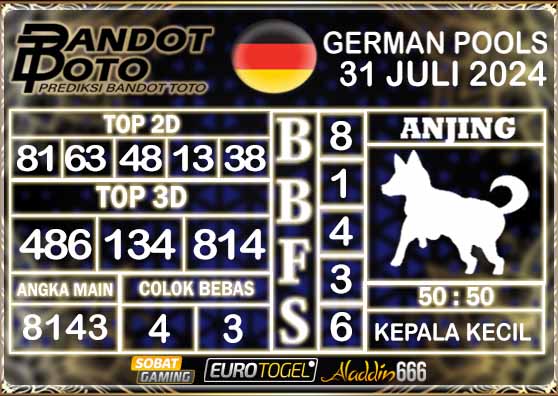 Prediksi Togel German Pools 31 JULI 2024