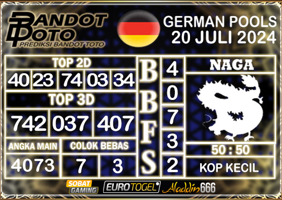 Prediksi Togel German Pools 20 Juli 2024