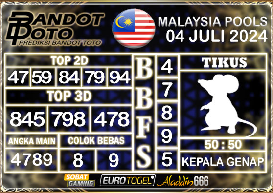 Prediksi Togel Malaysia 04 Juli 2024