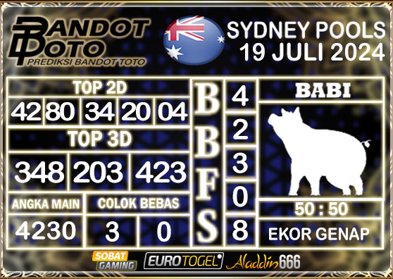 Prediksi Togel Sydney Pools 19 Juli 2024