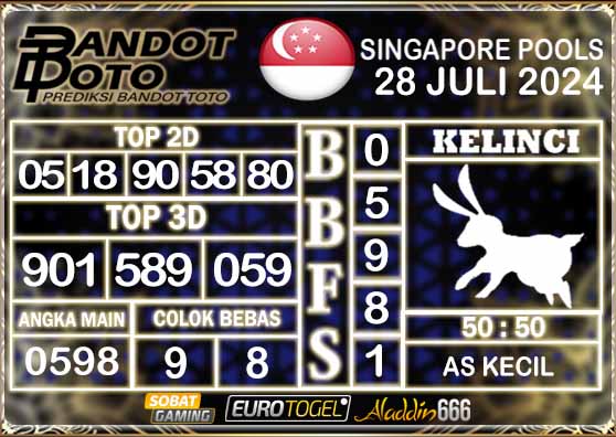 Prediksi Togel Singapore Pools 28 Juli 2024