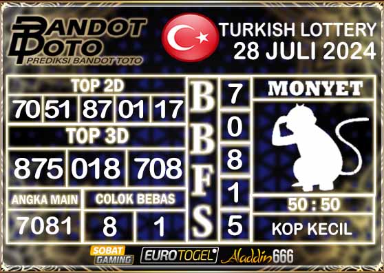 Prediksi Togel Turki Pools 28 Juli 2024