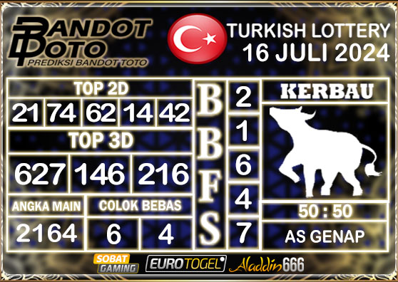 Prediksi Togel Turkey Pools 16 Juli 2024