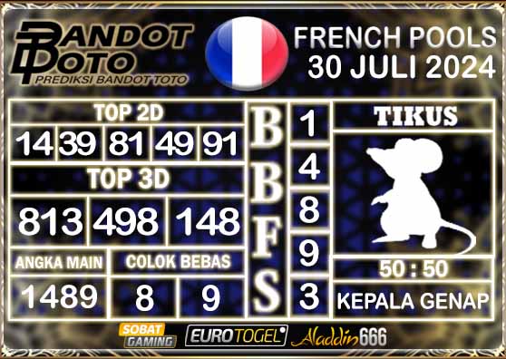 Prediksi Togel Prancis Pools 30 Juli 2024