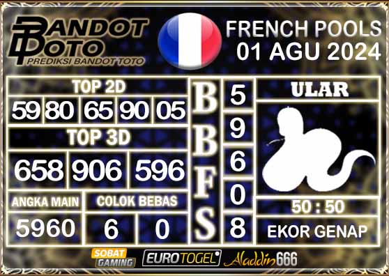 Prediksi Togel Prancis Pools 01 AGUSTUS 2024