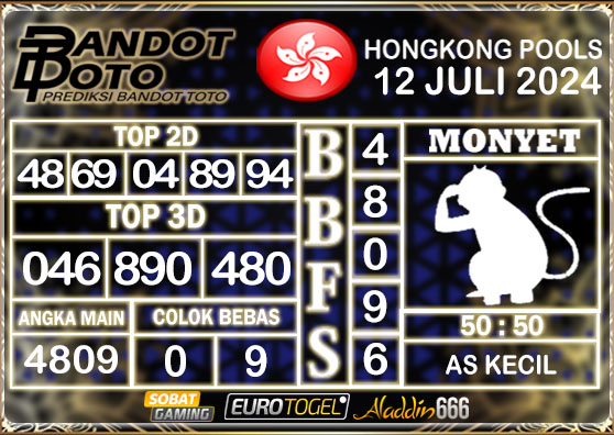 Prediksi Togel Hongkong Pools 12 Juli 2024