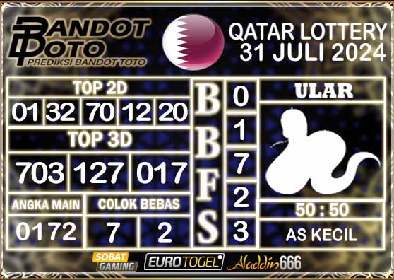 Prediksi Togel Qatar Lottery 31 JULI 2024