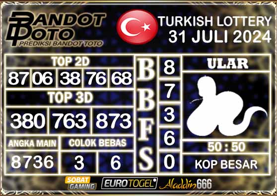 Prediksi Togel Turki Pools 31 JULI 2024