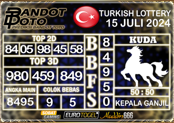 Prediksi Togel Turkey Pools 15 Juli 2024