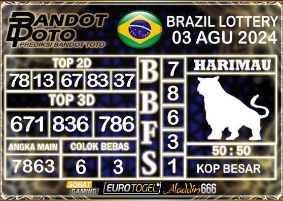 Prediksi Togel Brazil Pools 03 AGUSTUS 2024