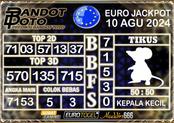 Prediksi Togel Euro Pools 10 AGUSTUS 2024