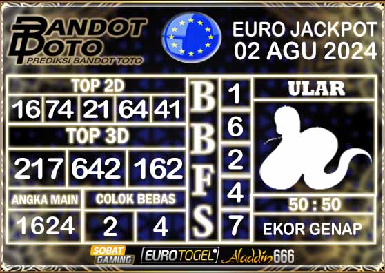 Prediksi Togel Euro Pools 02 AGUSTUS 2024