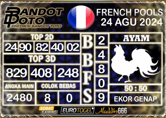 Prediksi Togel Prancis Pools 24 AGUSTUS 2024