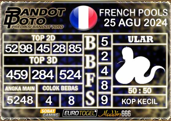 Prediksi Togel Prancis Pools 25 AGUSTUS 2024