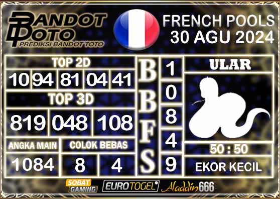 Prediksi Togel Prancis Pools 30 AGUSTUS 2024