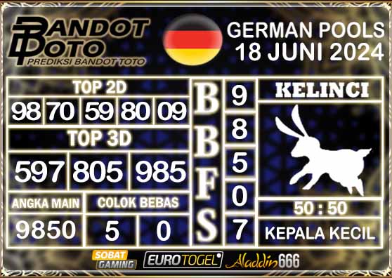 Prediksi Togel German Pools 18 AGUSTUS 2024